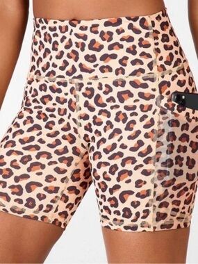 Fabletics PowerHold Leopard Print Leggings XL High Waisted - Athletic